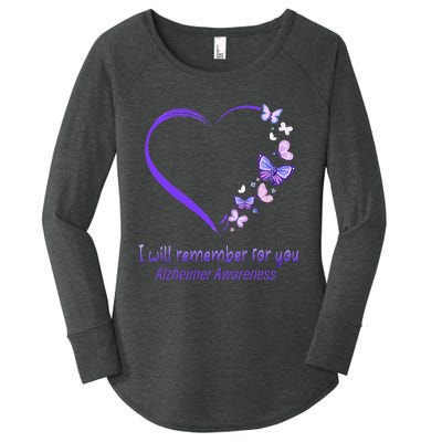 I’ll Remember For You Alzheimer Awareness Apparel Women's Perfect Tri Tunic Long Sleeve Shirt