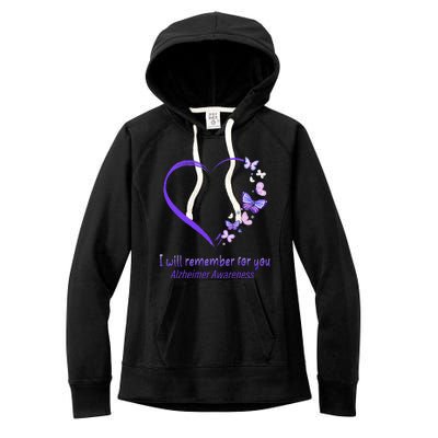 I’ll Remember For You Alzheimer Awareness Apparel Women's Fleece Hoodie