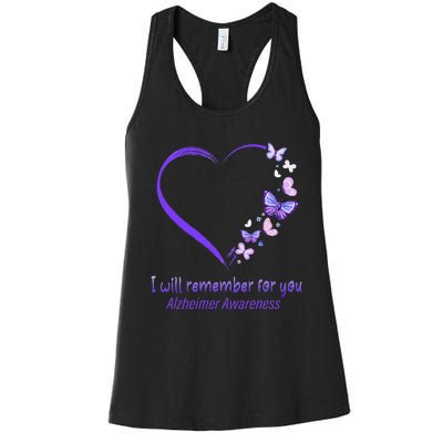 I’ll Remember For You Alzheimer Awareness Apparel Women's Racerback Tank