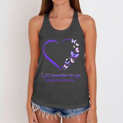 I’ll Remember For You Alzheimer Awareness Apparel Women's Knotted Racerback Tank