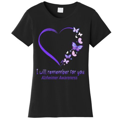 I’ll Remember For You Alzheimer Awareness Apparel Women's T-Shirt