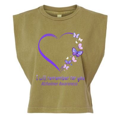 I’ll Remember For You Alzheimer Awareness Apparel Garment-Dyed Women's Muscle Tee