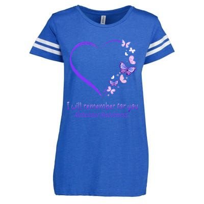 I’ll Remember For You Alzheimer Awareness Apparel Enza Ladies Jersey Football T-Shirt