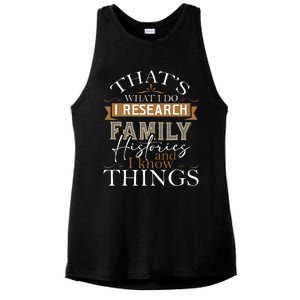 I Research Family Histories Genealogy Genealogist Ancestry Ladies PosiCharge Tri-Blend Wicking Tank