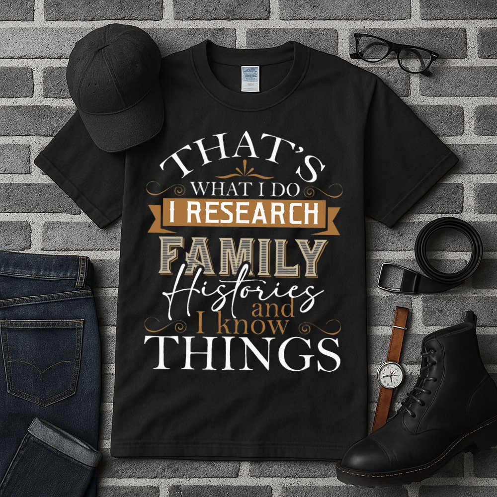 I Research Family Histories Genealogy Genealogist Ancestry Tall T-Shirt