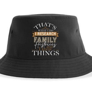 I Research Family Histories Genealogy Genealogist Ancestry Sustainable Bucket Hat