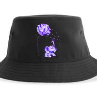 ILl Remember For You Purple Elephant AlzheimerS Awareness Sustainable Bucket Hat