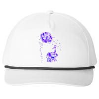 ILl Remember For You Purple Elephant AlzheimerS Awareness Snapback Five-Panel Rope Hat