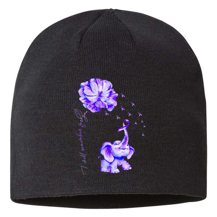 ILl Remember For You Purple Elephant AlzheimerS Awareness Sustainable Beanie