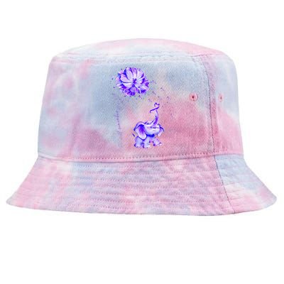 ILl Remember For You Purple Elephant AlzheimerS Awareness Tie-Dyed Bucket Hat