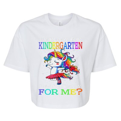 Im Ready For Kindergarten Unicorn Bella+Canvas Jersey Crop Tee