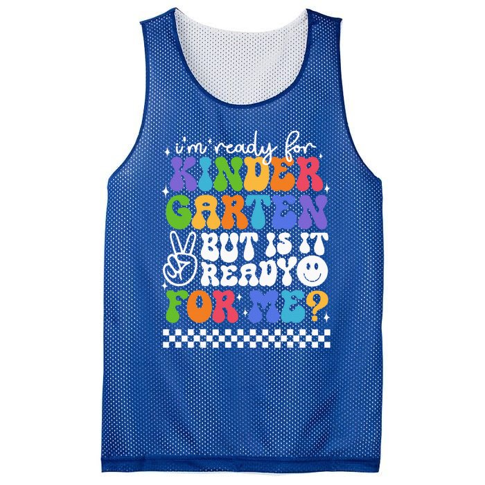 Im Ready For Kindergarten 1st First Day Of Back To School Mesh Reversible Basketball Jersey Tank