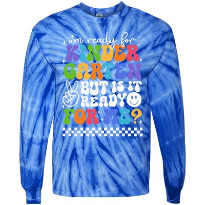 Im Ready For Kindergarten 1st First Day Of Back To School Tie-Dye Long Sleeve Shirt