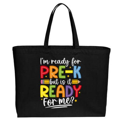 IM Ready For Prek But Is It Ready For Me Cotton Canvas Jumbo Tote