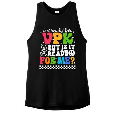 Im Ready For VPK Grade First Day Of School Teacher Ladies PosiCharge Tri-Blend Wicking Tank