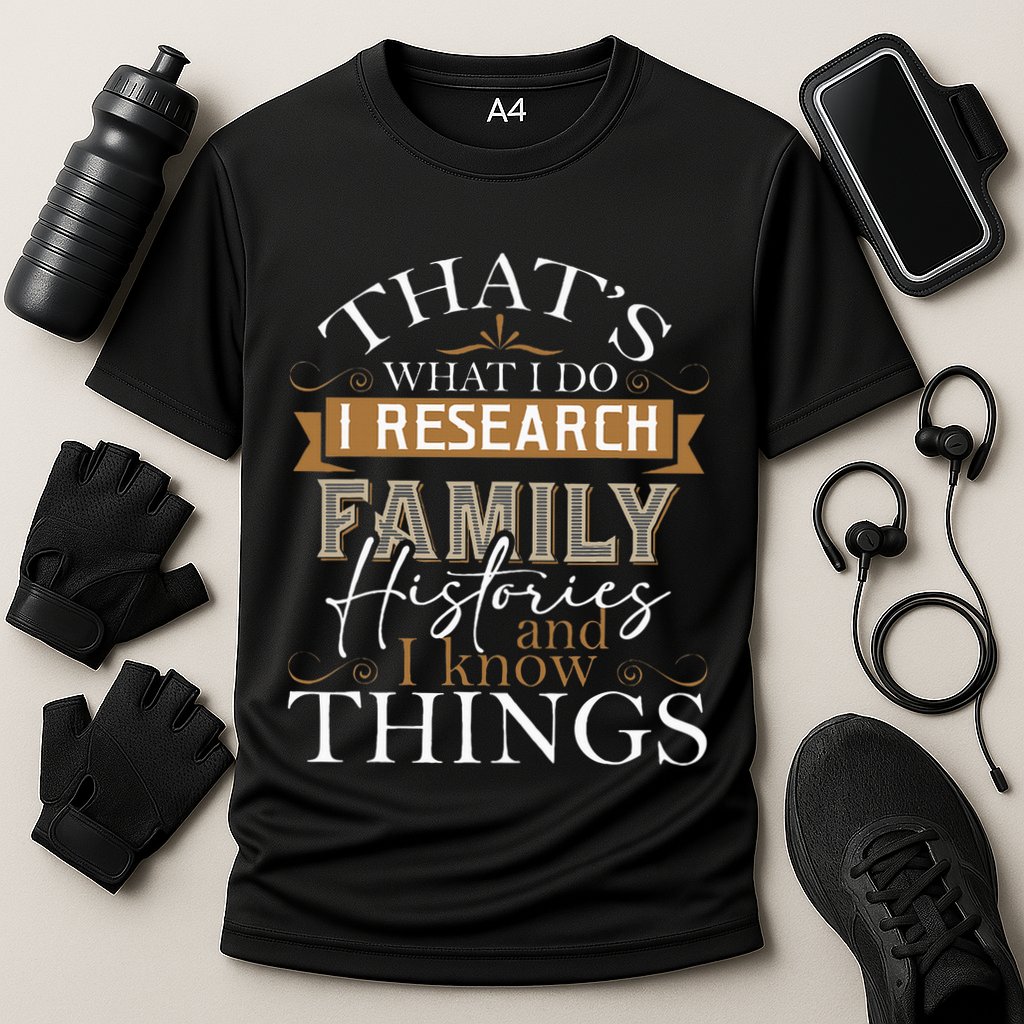 I Research Family Histories Genealogy Genealogist Ancestry Cooling Performance Crew T-Shirt