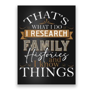 I Research Family Histories Genealogy Genealogist Ancestry Poster