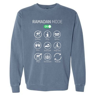 Islamic Ramadan Fasting Mode On Garment-Dyed Sweatshirt