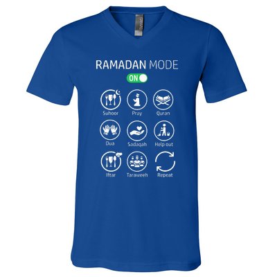 Islamic Ramadan Fasting Mode On V-Neck T-Shirt