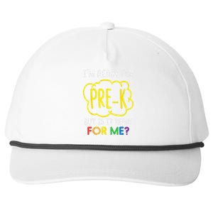 Im Ready For PreK Funny Prek First Day Of School Snapback Five-Panel Rope Hat