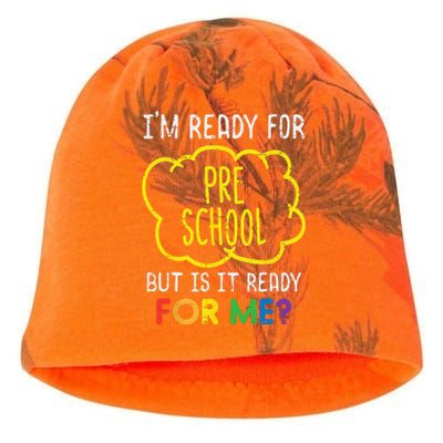 Im Ready For Preschool Funny First Day Of School Kati - Camo Knit Beanie