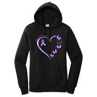 I'll Remember For You Purple Butterfly Alzheimer's Awareness Women's Pullover Hoodie