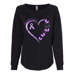 I'll Remember For You Purple Butterfly Alzheimer's Awareness Womens California Wash Sweatshirt