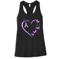 I'll Remember For You Purple Butterfly Alzheimer's Awareness Women's Racerback Tank