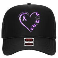 Ill Remember For You Purple Butterfly Alzheimers Awareness High Crown Mesh Back Trucker Hat