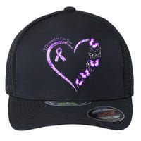 Ill Remember For You Purple Butterfly Alzheimers Awareness Flexfit Unipanel Trucker Cap