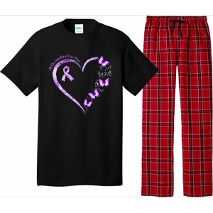 Ill Remember For You Purple Butterfly Alzheimers Awareness Pajama Set