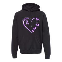 Ill Remember For You Purple Butterfly Alzheimers Awareness Premium Hoodie