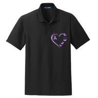 Ill Remember For You Purple Butterfly Alzheimers Awareness Dry Zone Grid Polo