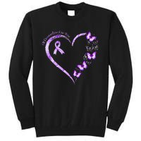 Ill Remember For You Purple Butterfly Alzheimers Awareness Tall Sweatshirt