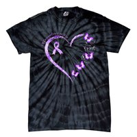 Ill Remember For You Purple Butterfly Alzheimers Awareness Tie-Dye T-Shirt