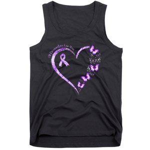 Ill Remember For You Purple Butterfly Alzheimers Awareness Tank Top