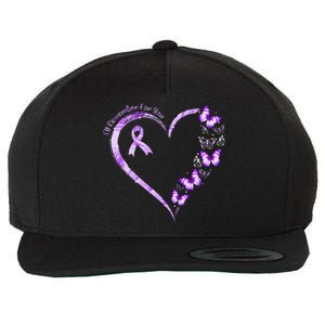 Ill Remember For You Purple Butterfly Alzheimers Awareness Wool Snapback Cap