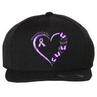 Ill Remember For You Purple Butterfly Alzheimers Awareness Wool Snapback Cap