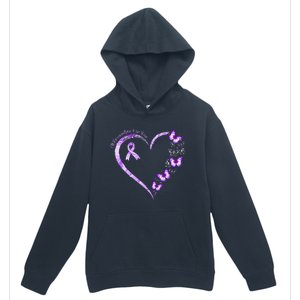 Ill Remember For You Purple Butterfly Alzheimers Awareness Urban Pullover Hoodie