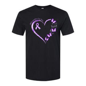 Ill Remember For You Purple Butterfly Alzheimers Awareness Softstyle CVC T-Shirt