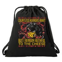 I Remain Faithful To The Cheese Vintage Japanese Rat Lover Drawstring Bag