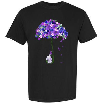 ILl Remember For You Purple Elephant AlzheimerS Awareness Garment-Dyed Heavyweight T-Shirt