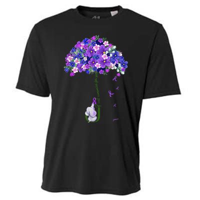 ILl Remember For You Purple Elephant AlzheimerS Awareness Cooling Performance Crew T-Shirt