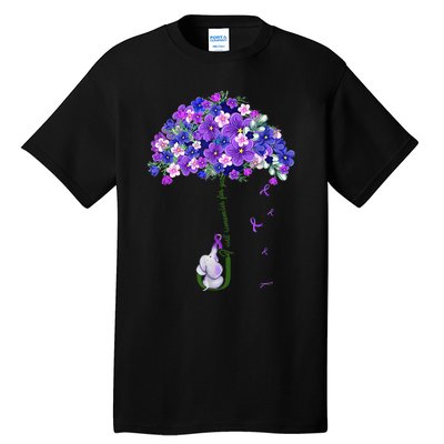 ILl Remember For You Purple Elephant AlzheimerS Awareness Tall T-Shirt