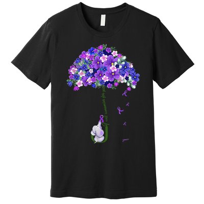 ILl Remember For You Purple Elephant AlzheimerS Awareness Premium T-Shirt