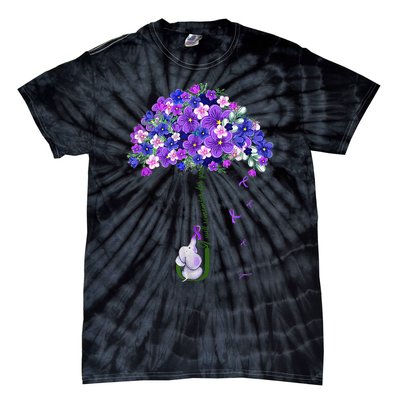 ILl Remember For You Purple Elephant AlzheimerS Awareness Tie-Dye T-Shirt