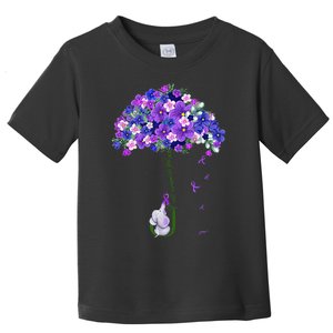 ILl Remember For You Purple Elephant AlzheimerS Awareness Toddler T-Shirt