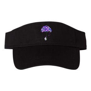 ILl Remember For You Purple Elephant AlzheimerS Awareness Valucap Bio-Washed Visor