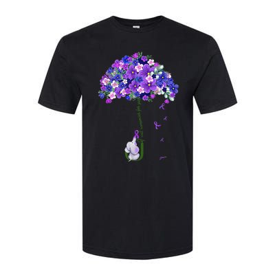 ILl Remember For You Purple Elephant AlzheimerS Awareness Softstyle CVC T-Shirt