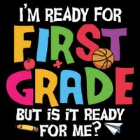 Im Ready For First Grade Funny Back To School 1st Grade Button